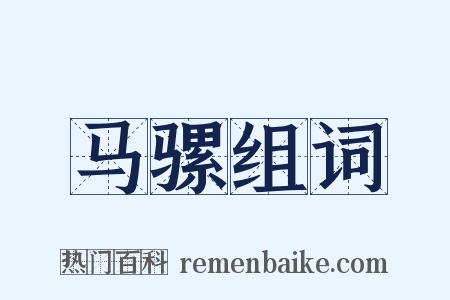 马骡组词是什么意思的图片